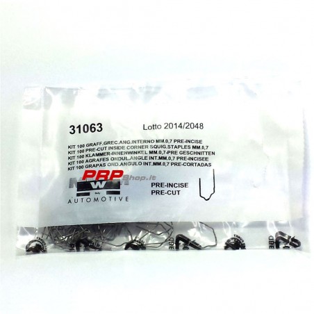 Pre-Cut Inside Corner Squiggle Staples mm.0.7 For Welder For Plastic