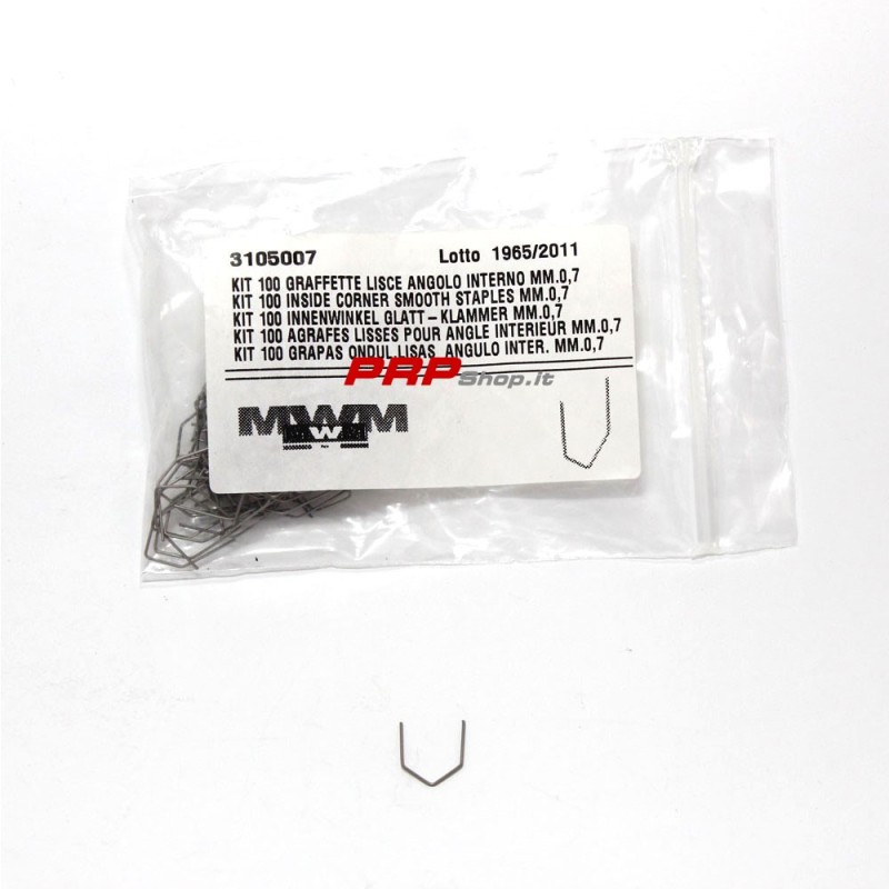 Inside Corner Smooth Staples mm.0.7 For Welder For Plastic