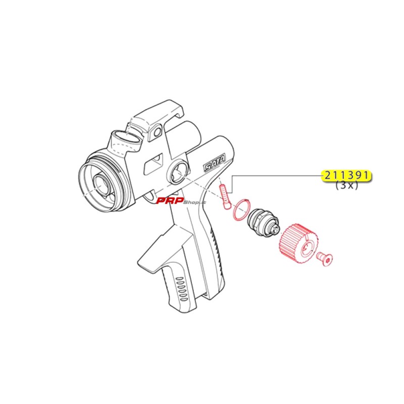 Locking screw for air micrometer 211391 for SATAjet 5000 B