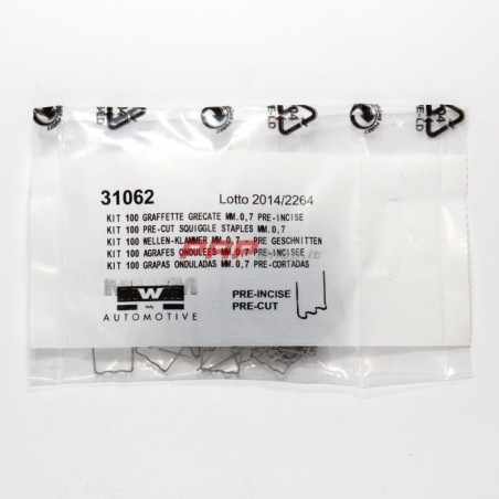 Pre-Cut Squiggle Staples mm.0.7 For Welder For Plastic