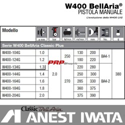 Anest Iwata W400 BellAria Classic Plus PRO KIT Pistola A Spruzzo
