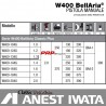 Anest Iwata W400 BellAria Classic Plus PRO KIT Spray Gun